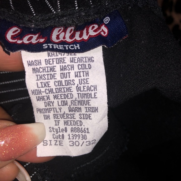 Black penstripe pants - Picture 3 of 3